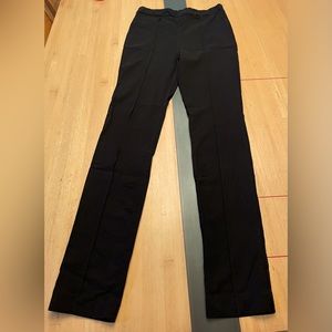 Lightly worn - light Black cotton side zip stretchy pants - size 10 or 12 tall